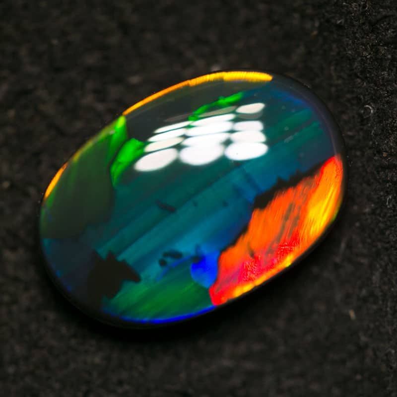 2.08 ct gem black opal collectors piece 10x7x3.5mm - Image 7