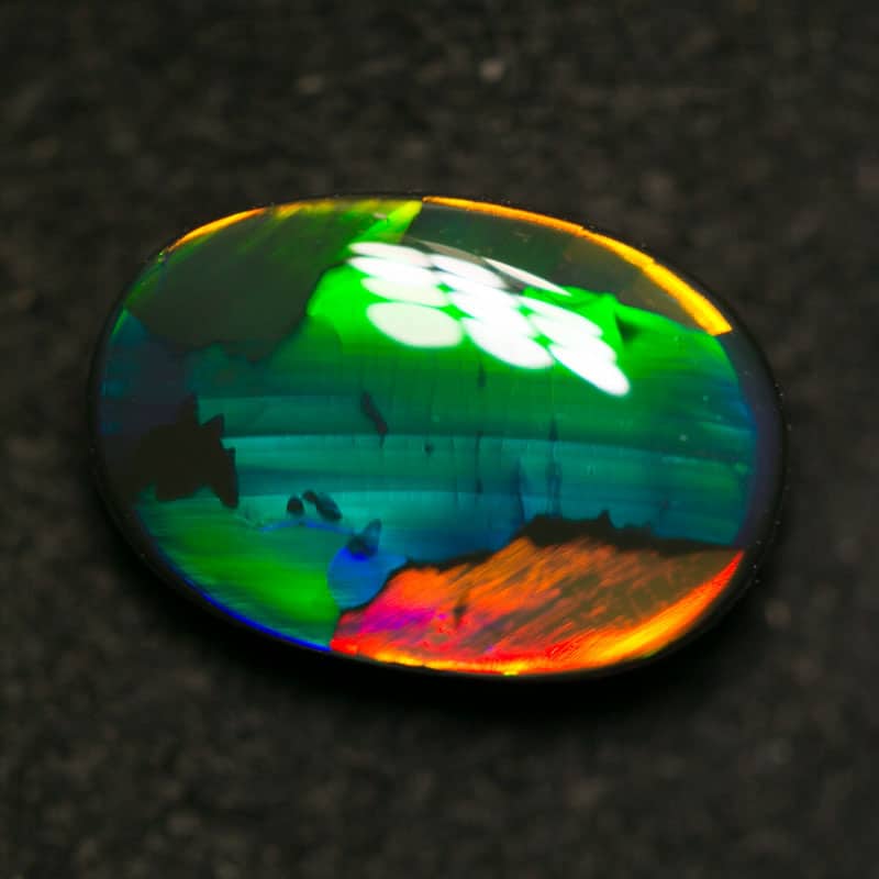 2.08 ct gem black opal collectors piece 10x7x3.5mm - Image 8