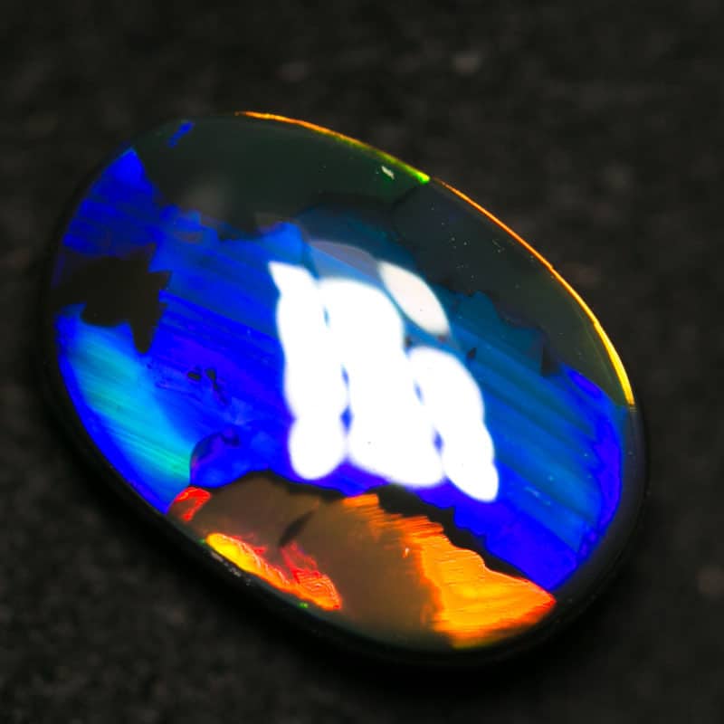 2.08 ct gem black opal collectors piece 10x7x3.5mm - Image 9