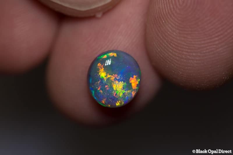 2.11 ct Green orange dark opal gem 9x8x4.5mm - Image 3