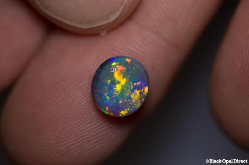 2.11 ct Green orange dark opal gem 9x8x4.5mm - Image 4