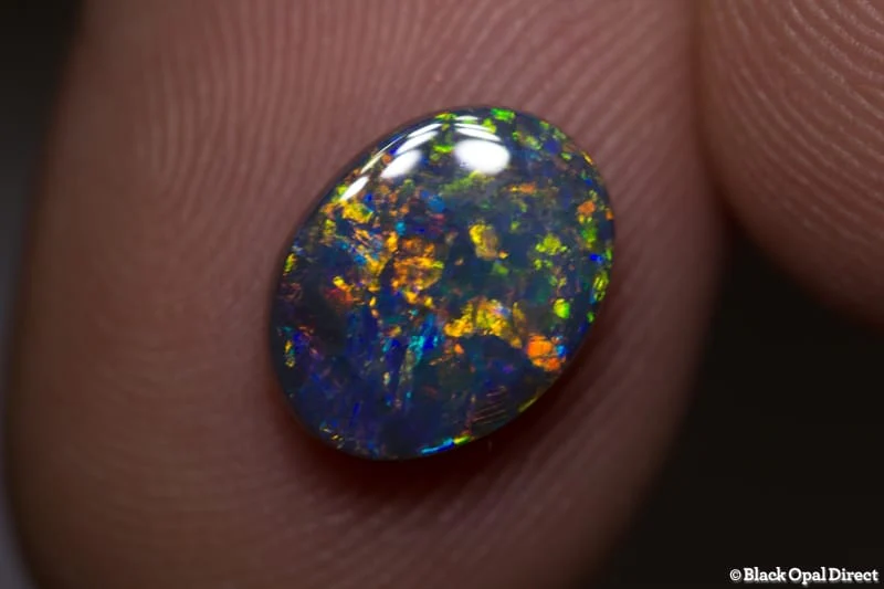 2.13 ct gem black opal 10x5x4mm - Image 3