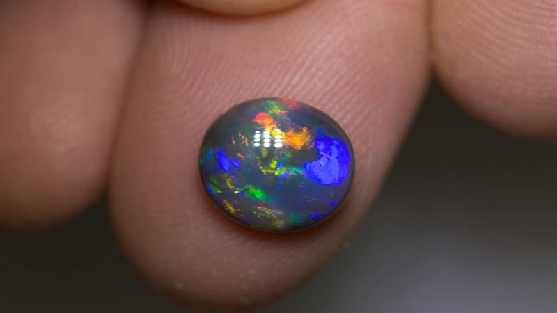 2.13 ct gem black opal 10x9x4mm - Image 2