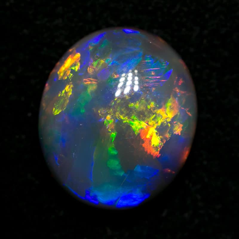 2.13 ct gem black opal 10x9x4mm - Image 4