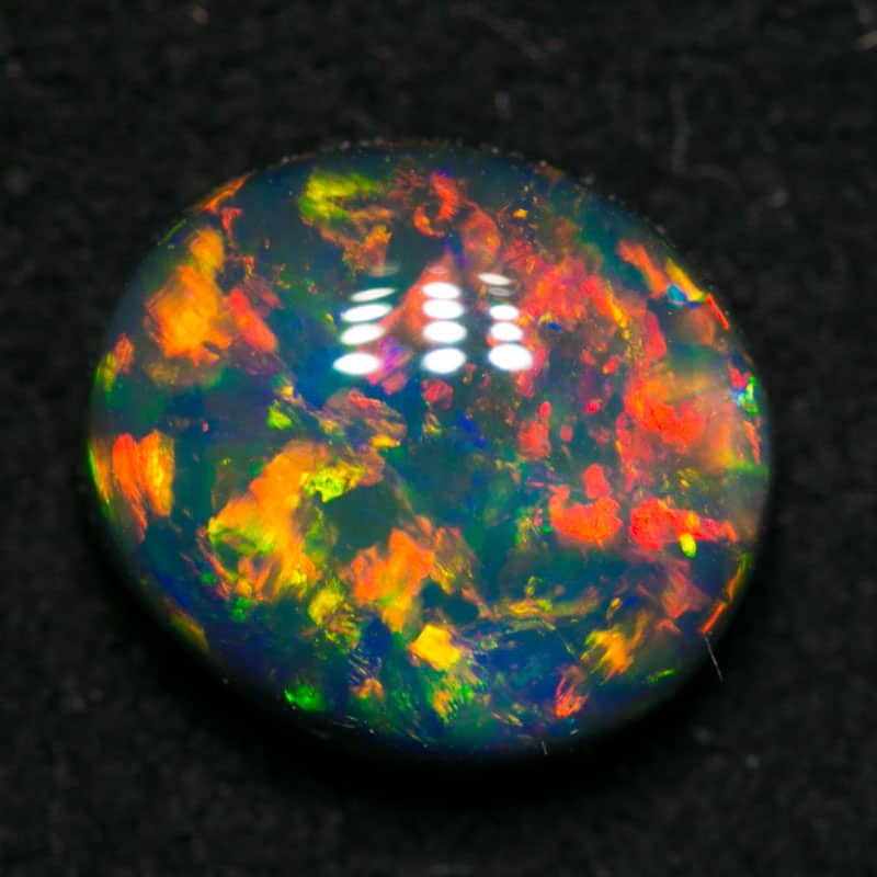 2.14 ct gem black opal collectors piece 8.5x7.5x4.5mm - Image 4