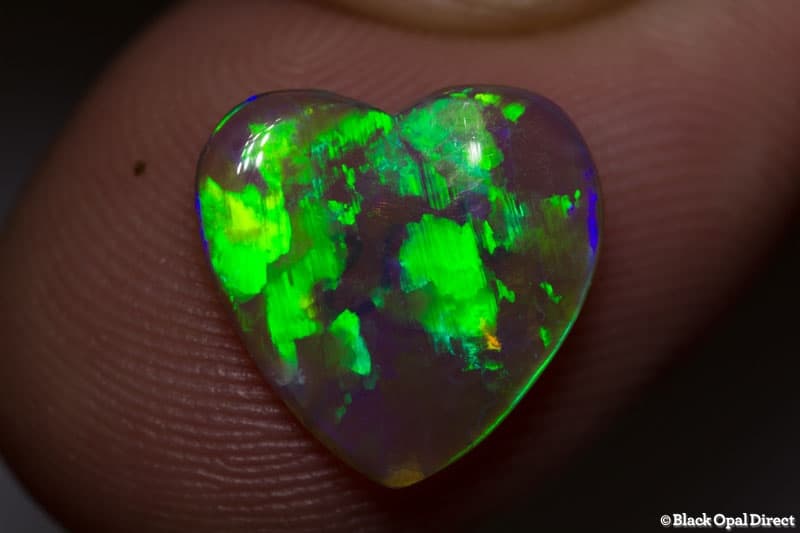 2.15 ct semi black crystal opal heart 12x12x2mm - Image 2