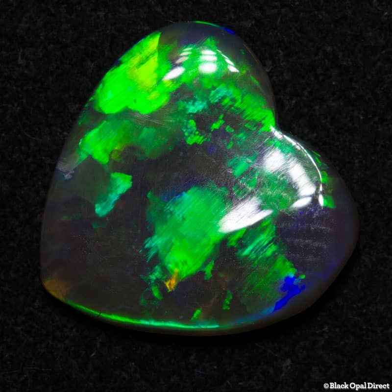 2.15 ct semi black crystal opal heart 12x12x2mm - Image 3