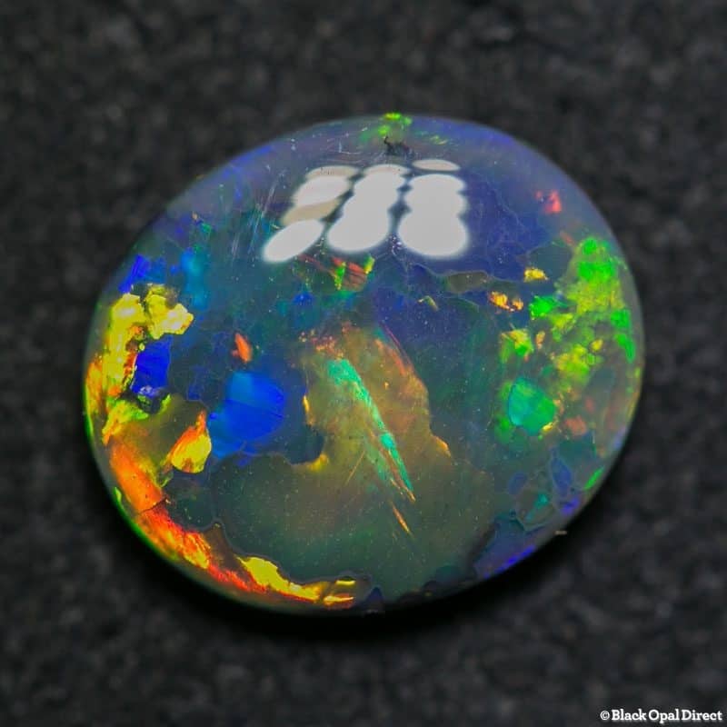 2.17 ct gem black opal 10.5x9x3mm - Image 4
