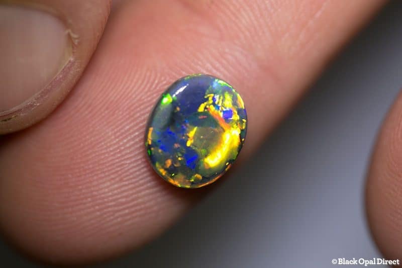 2.17 ct gem black opal 10.5x9x3mm - Image 5