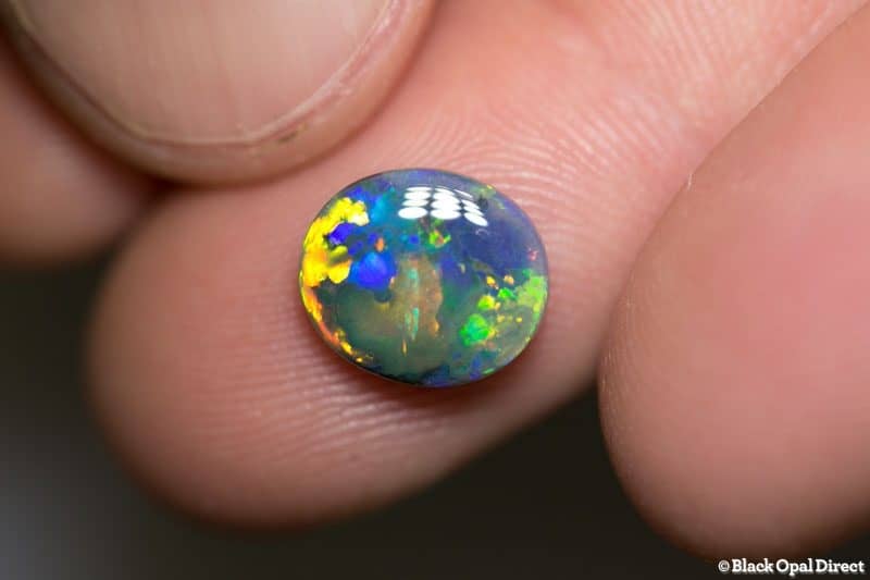2.17 ct gem black opal 10.5x9x3mm - Image 6