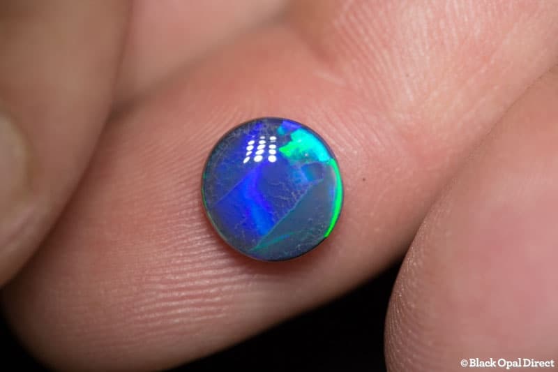 2.18 ct black opal 9mm round x 4mm - Image 4