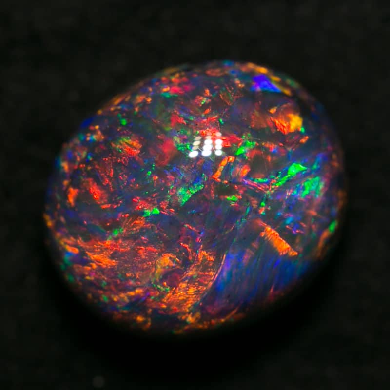 2.18 ct gem black opal 8x7x6mm - Image 2