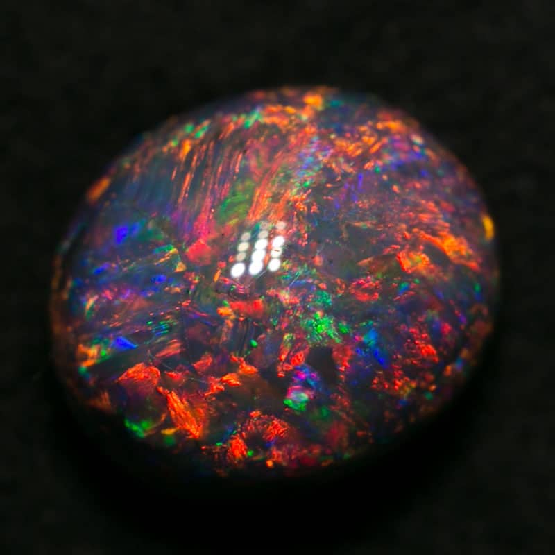 2.18 ct gem black opal 8x7x6mm - Image 3