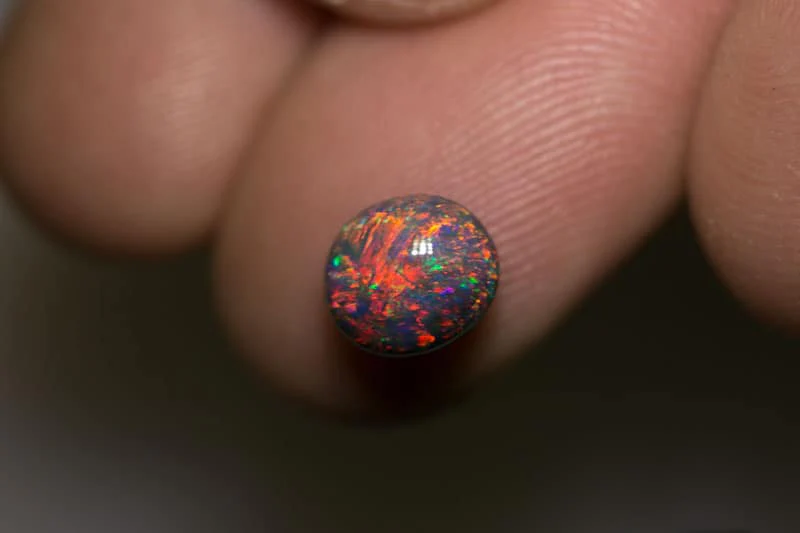 2.18 ct gem black opal 8x7x6mm - Image 4