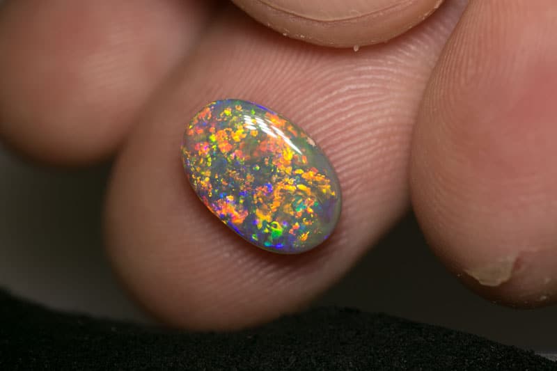 2.18 ct gem dark opal 12x8x3mm - Image 3