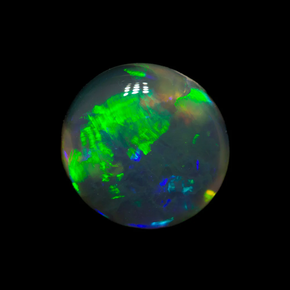 2.22 ct black crystal opal 9.4x9x4.2mm - Image 2