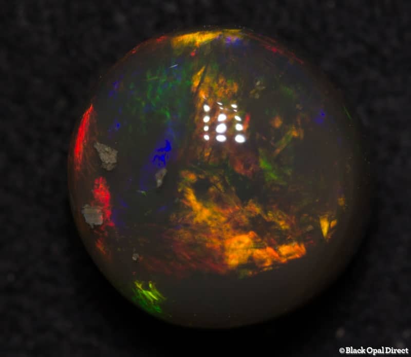 2.24 ct black opal 7.5mm round x6mm - Image 2