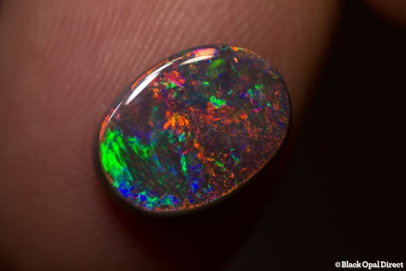 2.29 ct gem semi black opal 11.5x8.5x3mm - Image 2