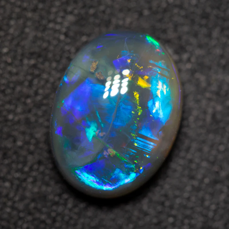 2.33 ct black crystal opal 10.6x7.9x4.7mm - Image 2