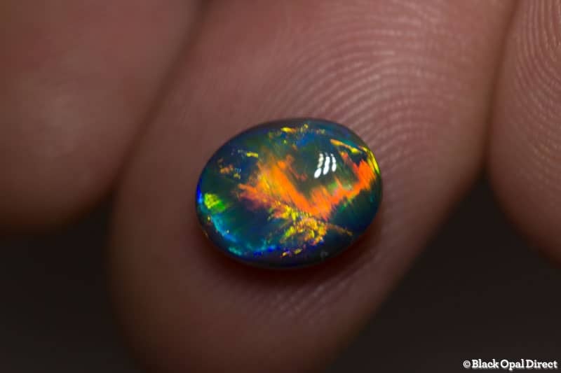 2.33 ct gem black opal 10x8x4mm - Image 2