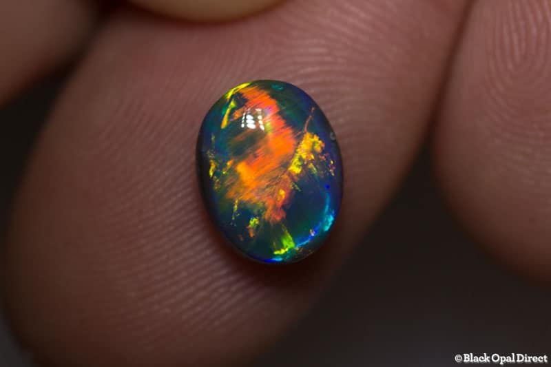 2.33 ct gem black opal 10x8x4mm - Image 3