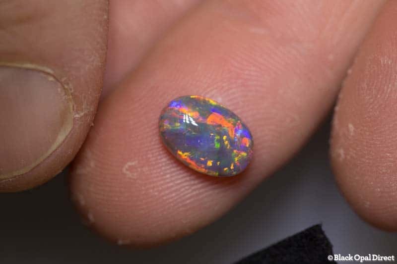 2.33 ct semi black crystal opal 10x7x4.5mm - Image 2