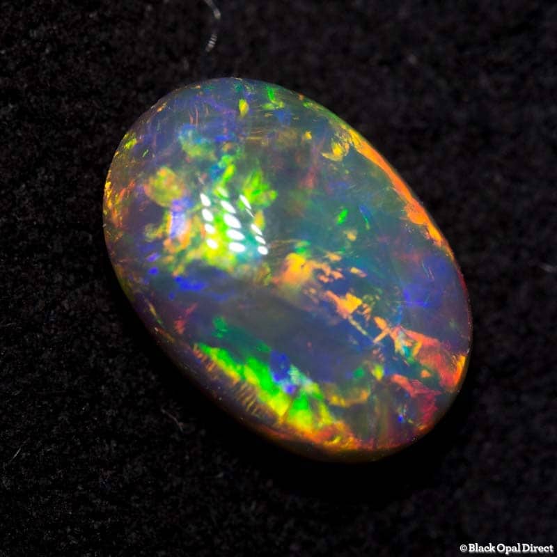 2.33 ct semi black crystal opal 10x7x4.5mm - Image 3