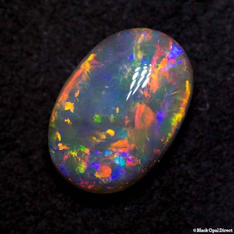 2.33 ct semi black crystal opal 10x7x4.5mm - Image 4