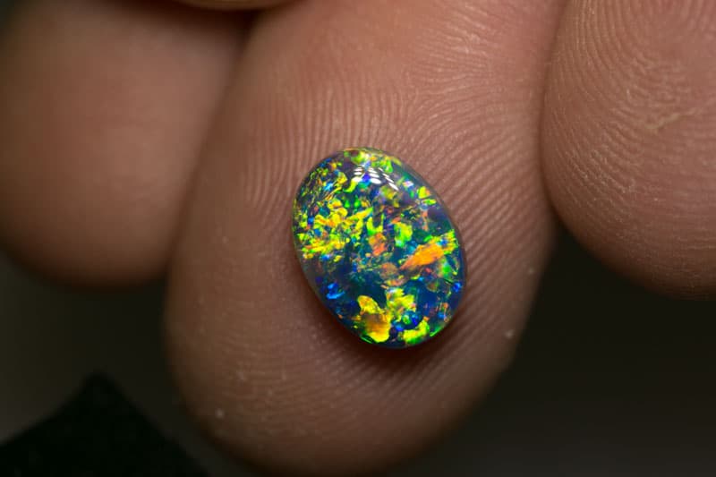 2.35 ct gem black opal 10.5x8x4mm - Image 2