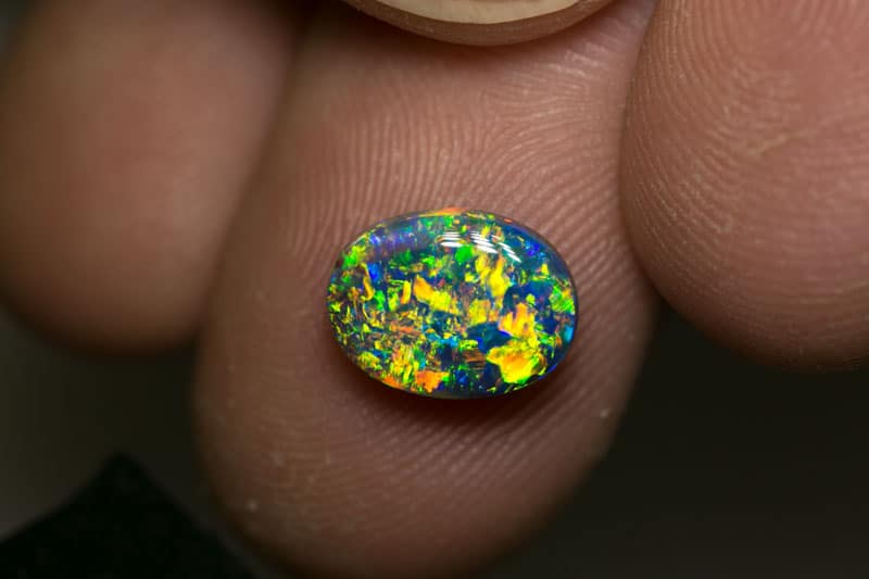 2.35 ct gem black opal 10.5x8x4mm - Image 3