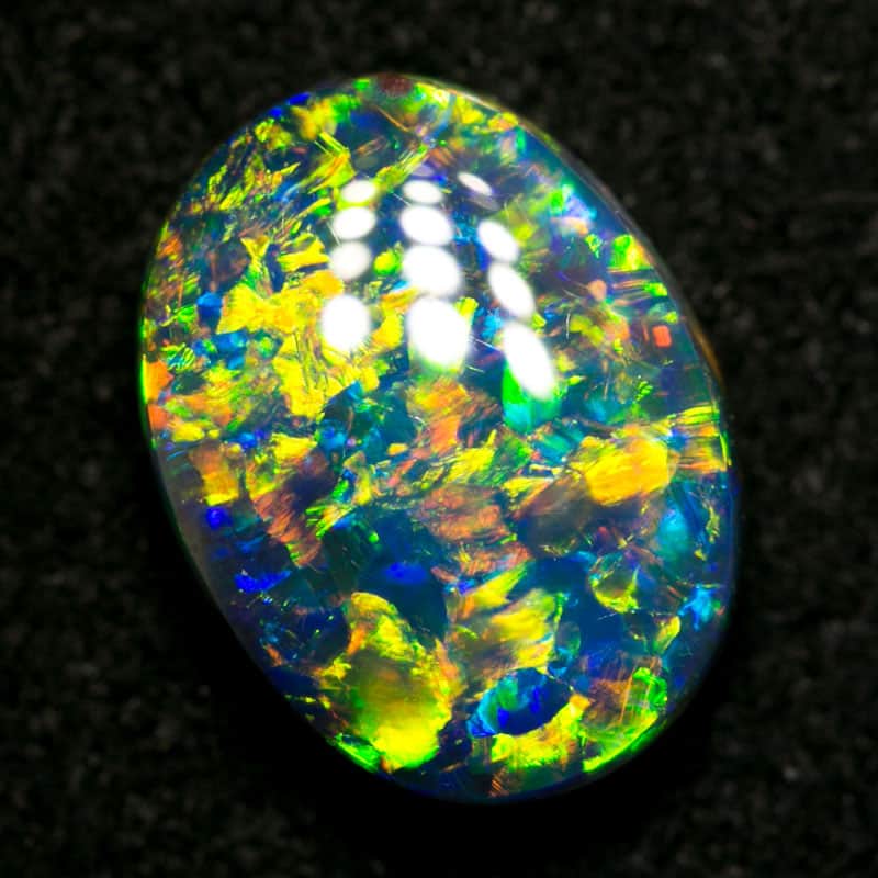 2.35 ct gem black opal 10.5x8x4mm - Image 5