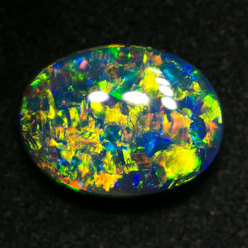 2.35 ct gem black opal 10.5x8x4mm - Image 6