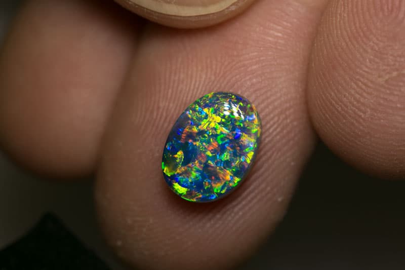 2.35 ct gem black opal 10.5x8x4mm - Image 7