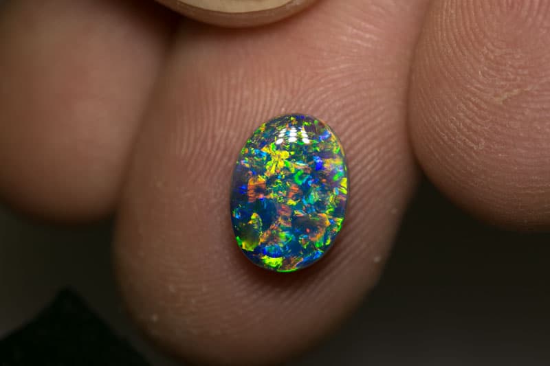 2.35 ct gem black opal 10.5x8x4mm - Image 8