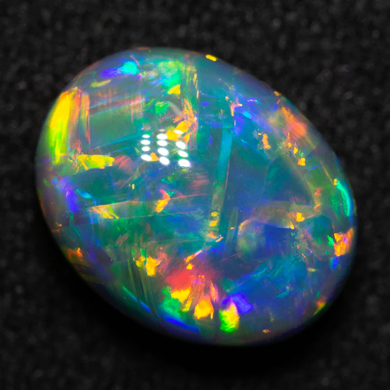 2.36 ct gem black opal 9.3x7.3x5.6mm - Image 2