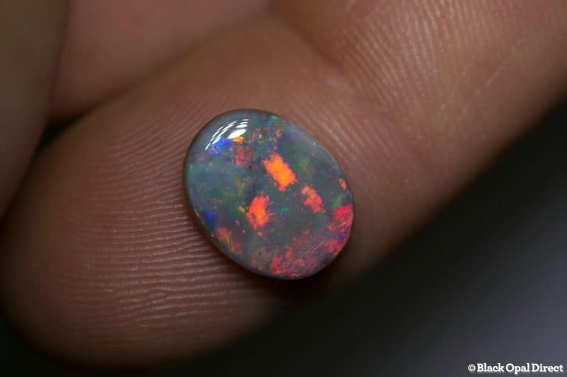 2.42 ct dark opal 12x9.5x3mm - Image 2