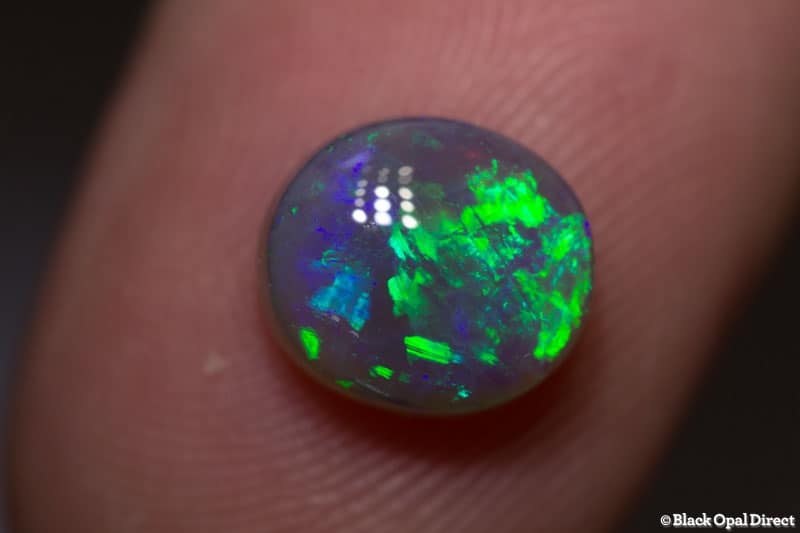 2.45 ct dark crystal opal 9x8x5mm - Image 2