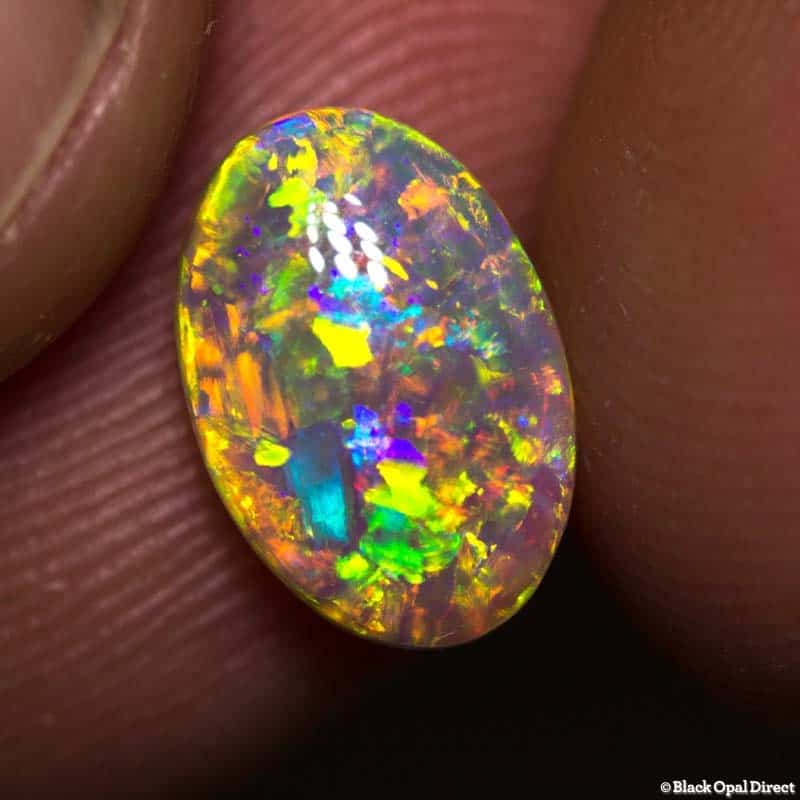 2.46 ct gem crystal opal double sided 11x8x4.8mm - Image 2