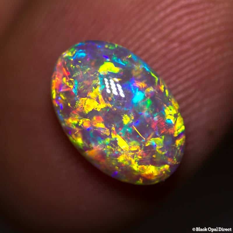 2.46 ct gem crystal opal double sided 11x8x4.8mm - Image 3