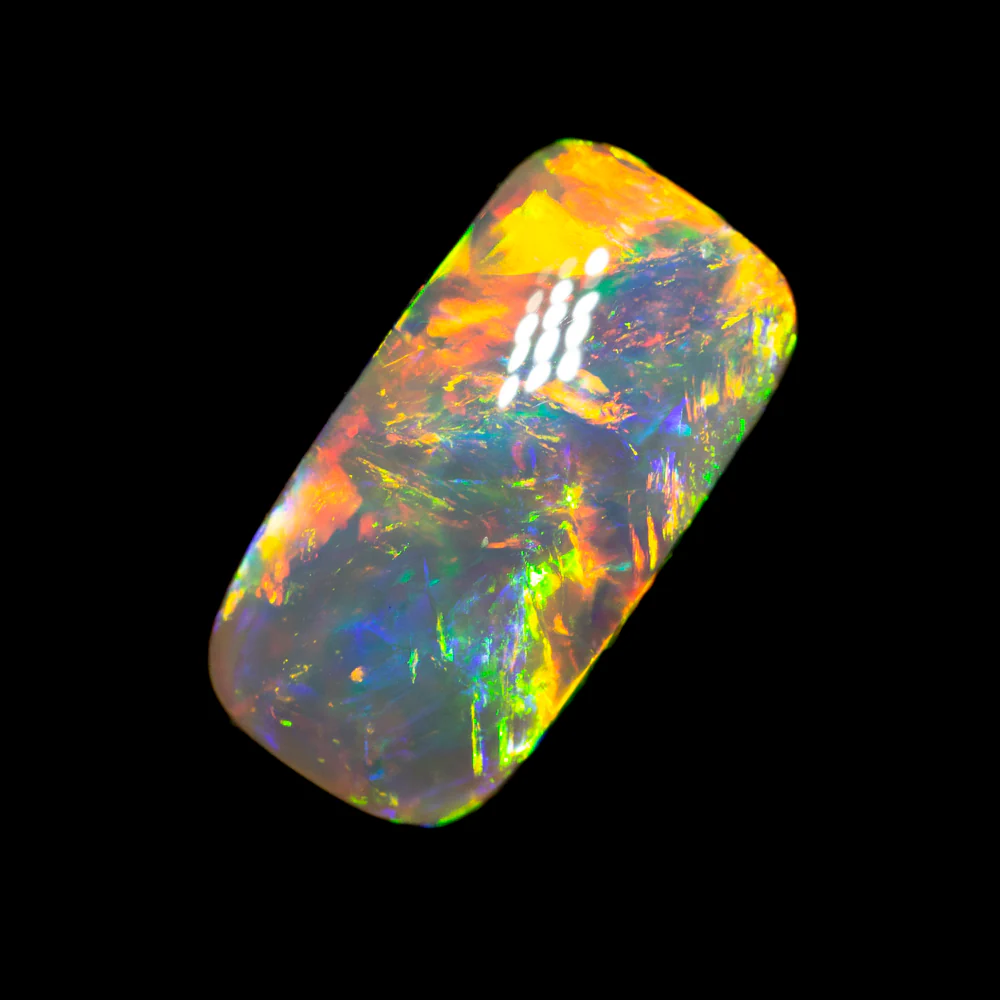 2.47 ct gem black crystal opal 12x6.2x4.2mm - Image 2