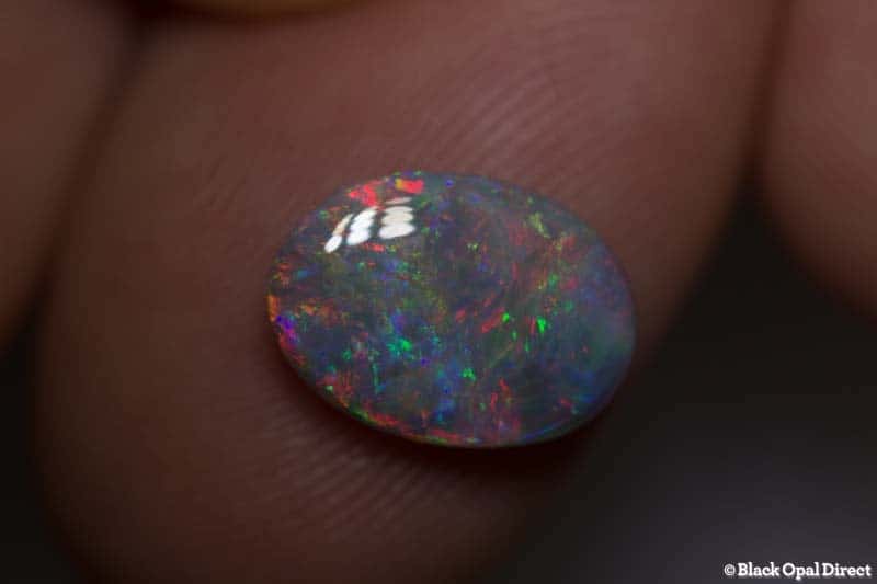 2.47 ct semi black opal 11.5x8.5x4mm - Image 2