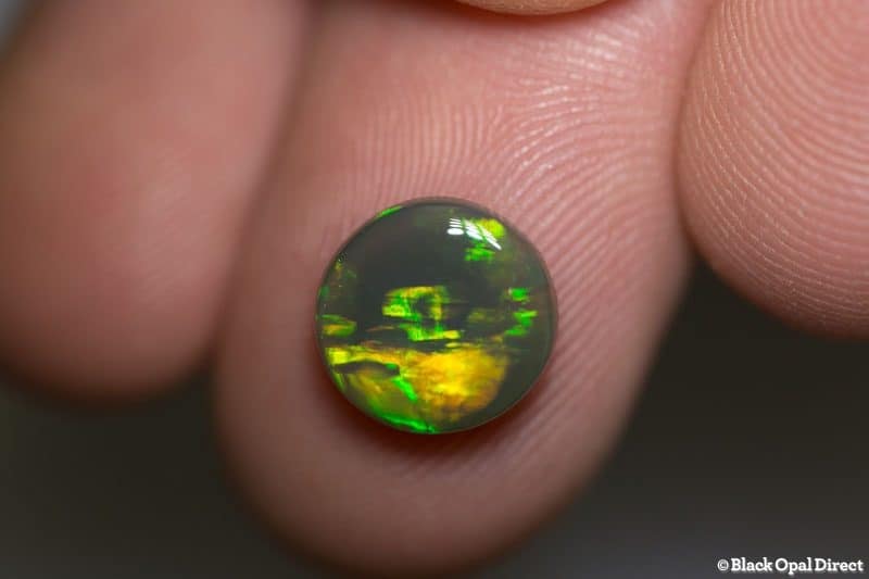 2.48 ct black crystal opal 10mm round x4mm - Image 2