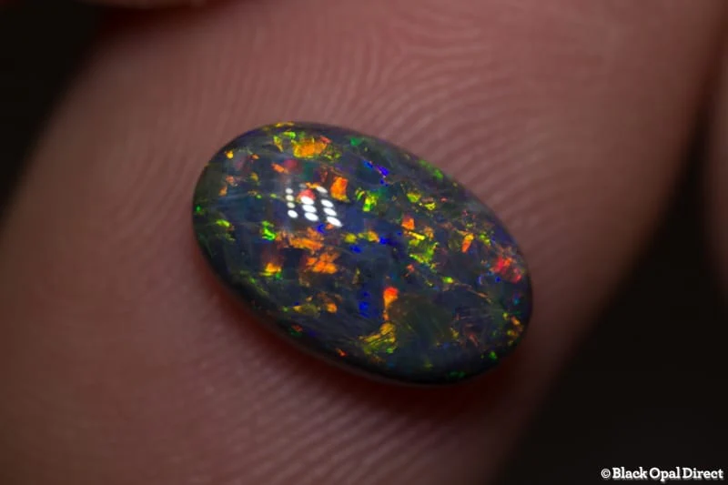 2.51 ct double sided black opal gem 11x7x5mm - Image 5