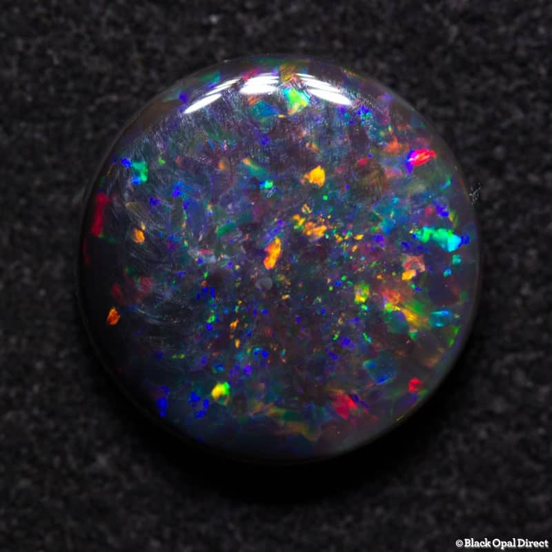 2.52 ct black opal round 10mm + 1.03ct 5mm round opal pair - Image 3