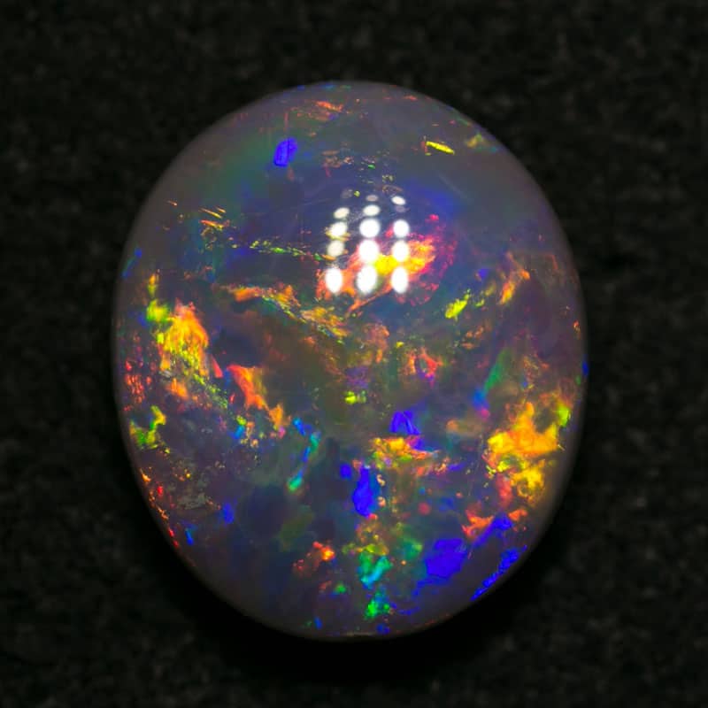 2.53 ct black opal 10x9x4.5mm - Image 2