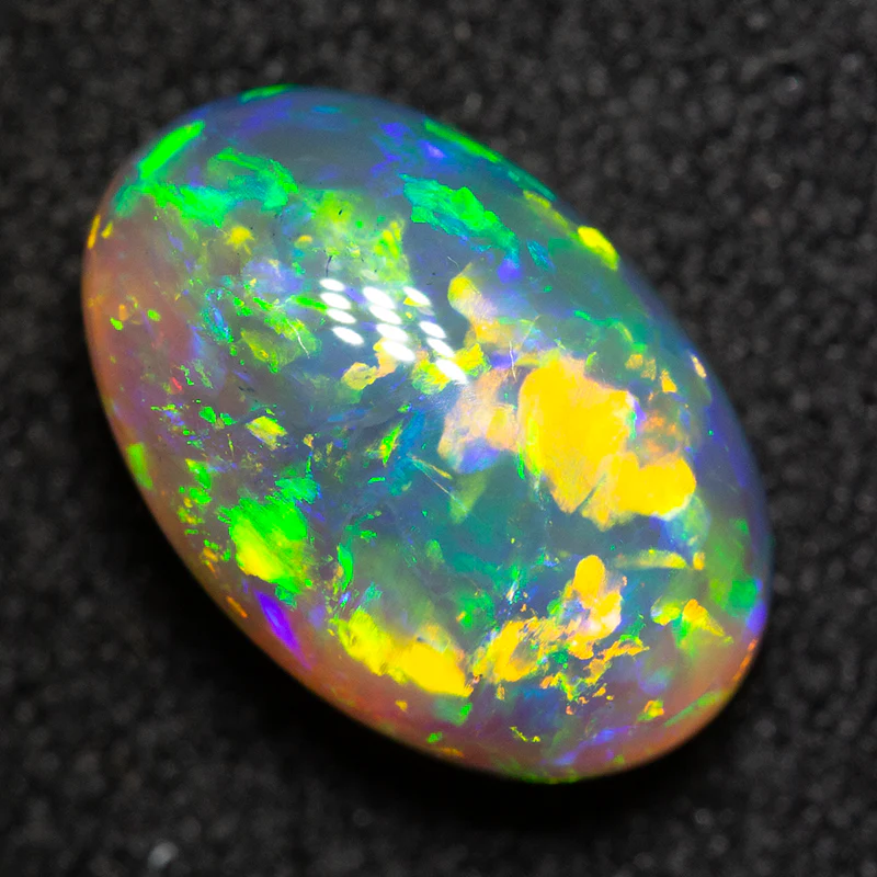 2.53 ct gem black opal 10.9x7.2x5.4mm - Image 3