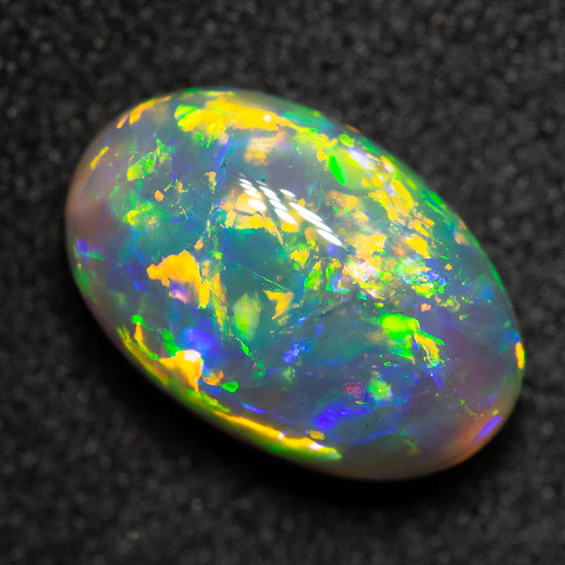 2.53 ct gem black opal 10.9x7.2x5.4mm - Image 4