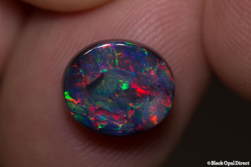 2.53 ct gem black opal 10x9x4mm - Image 2