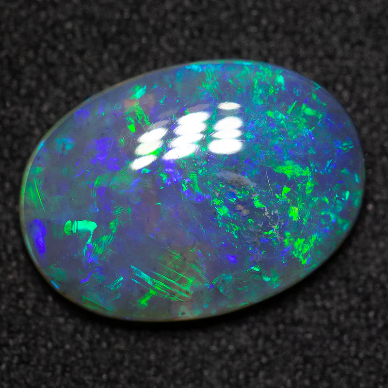 2.54 ct black crystal opal 13.3x9.6x3.1mm - Image 2