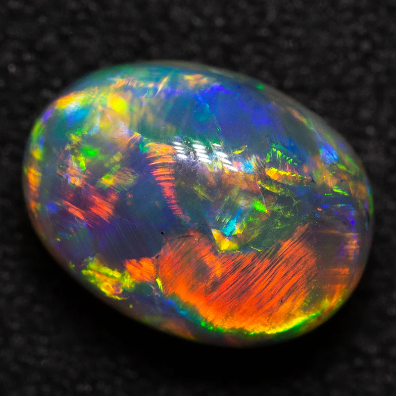 2.55 ct gem dark crystal opal 9.4x7.1x6.6mm - Image 2